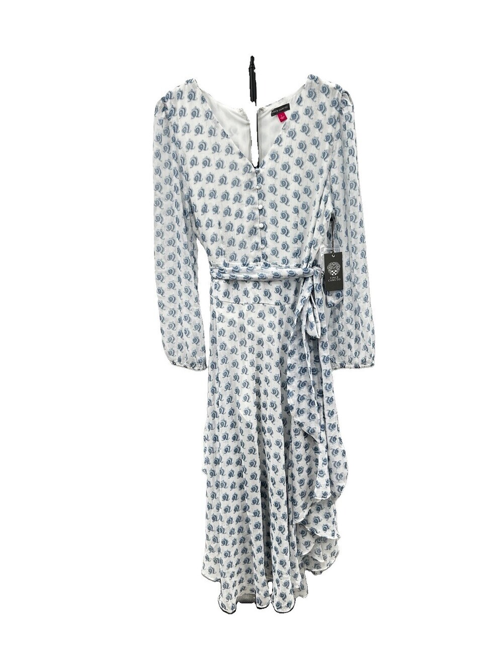 Vince Camuto Chiffon Printed Midi Woman’s Dress Size L Daisy Daze